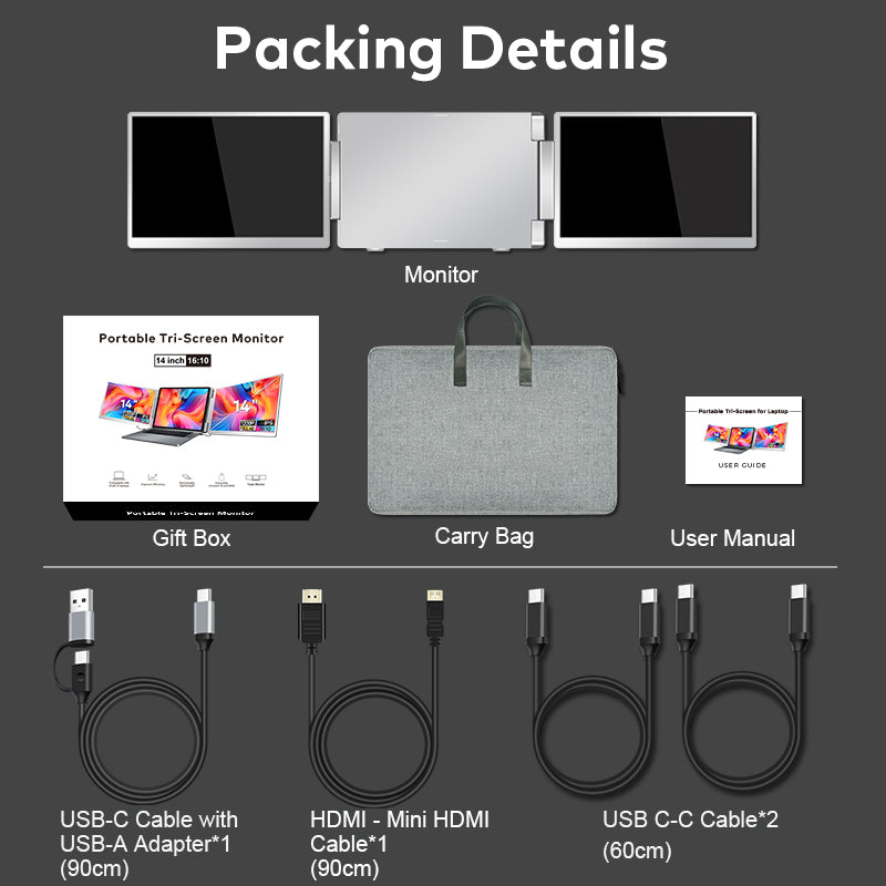 Portable Triple-Screen Monitor™