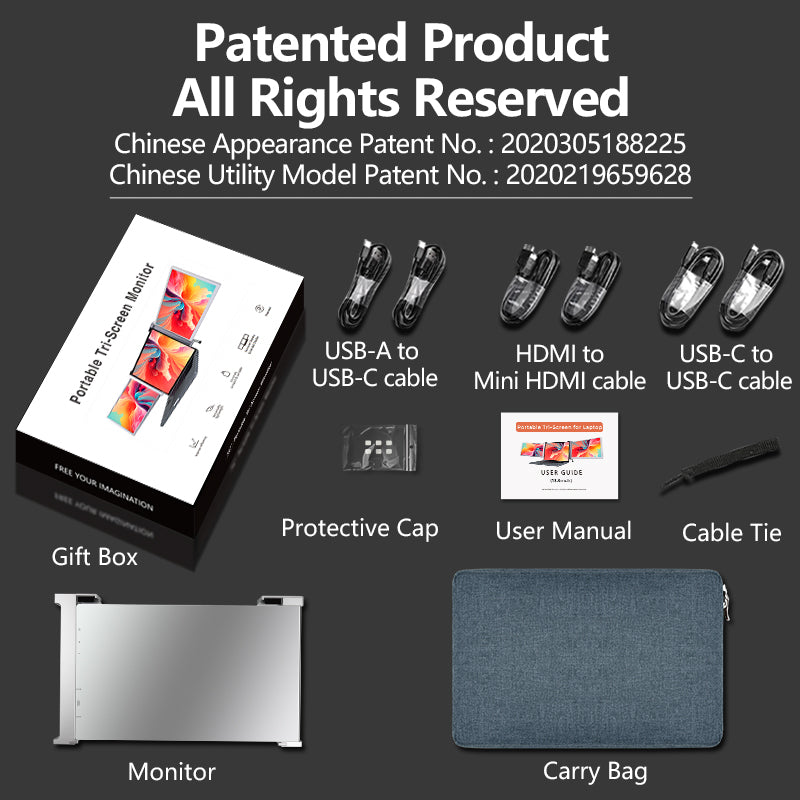 Portable Triple Screen Monitor™